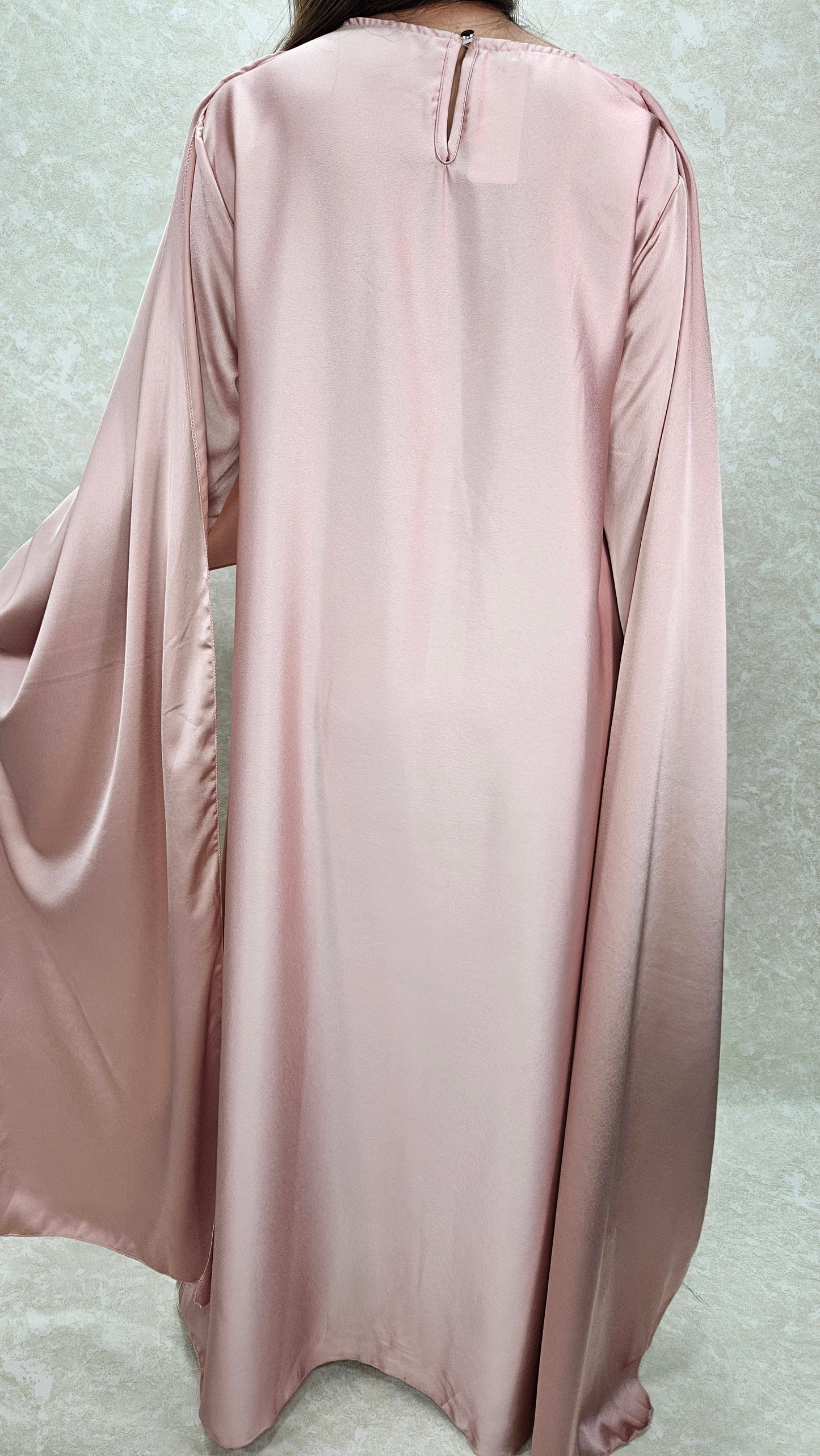 ALIA CAPE SATIN DRESS IN PINK