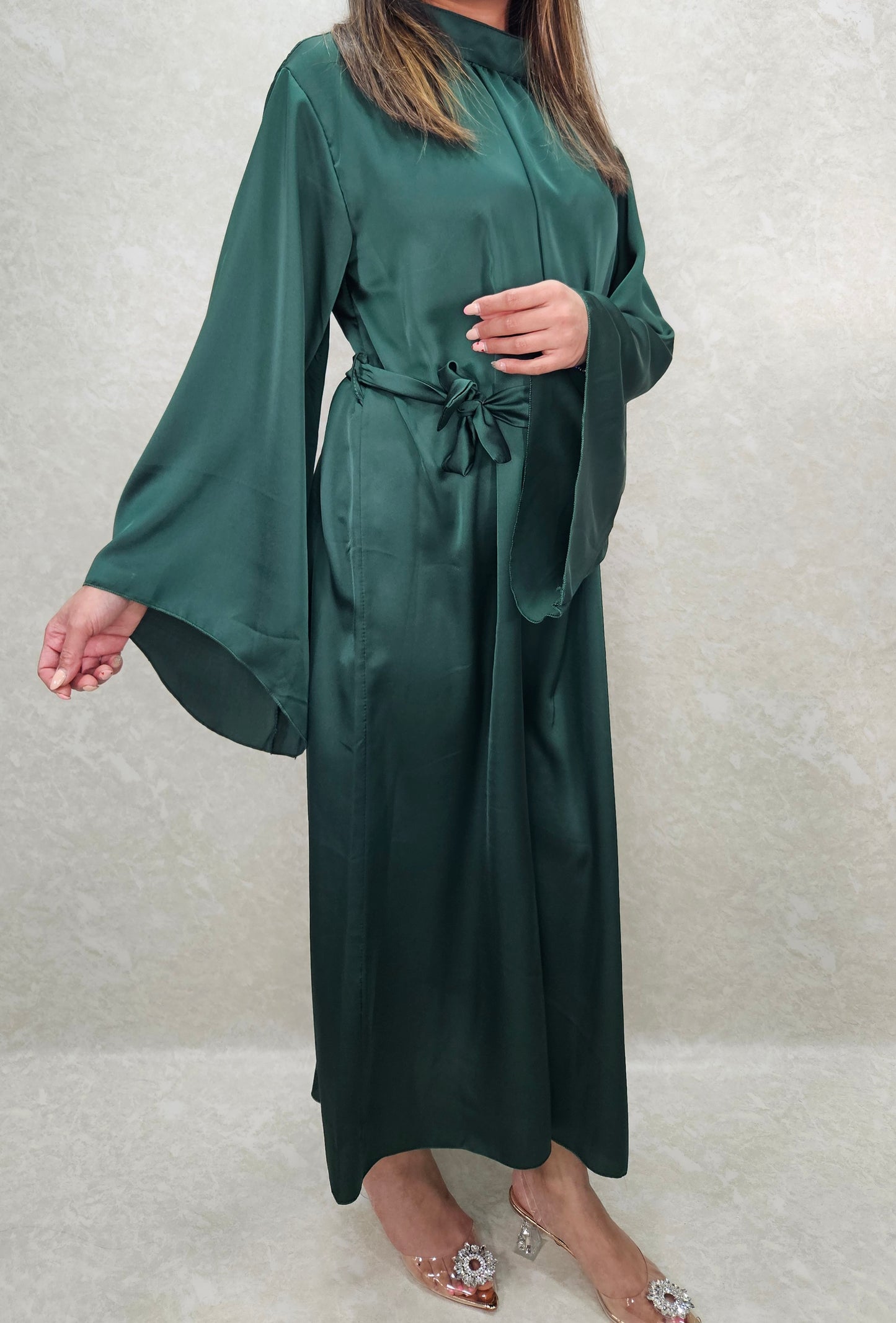 maxi dress with bell sleeves