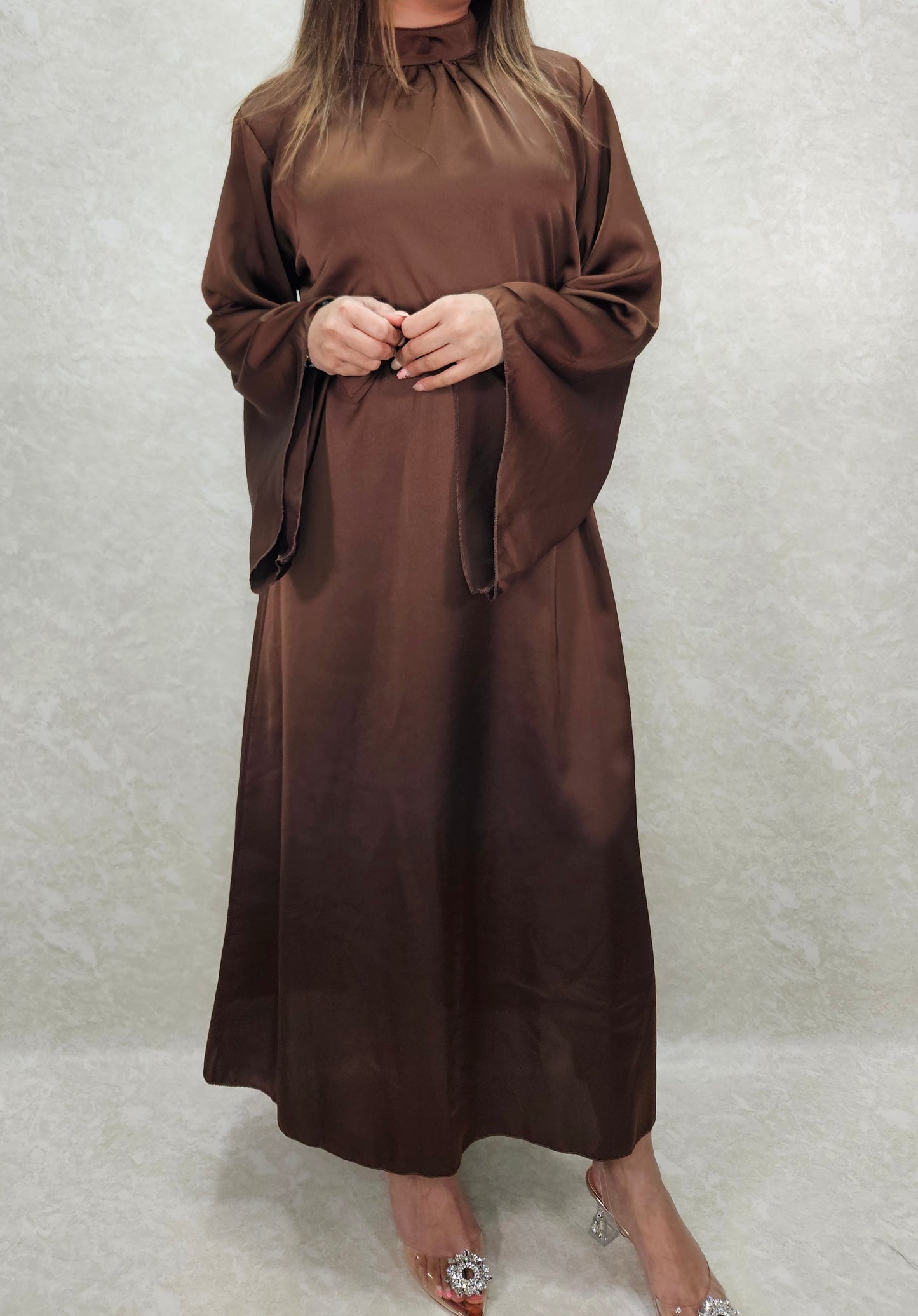 SAIRA DRESS IN BROWN