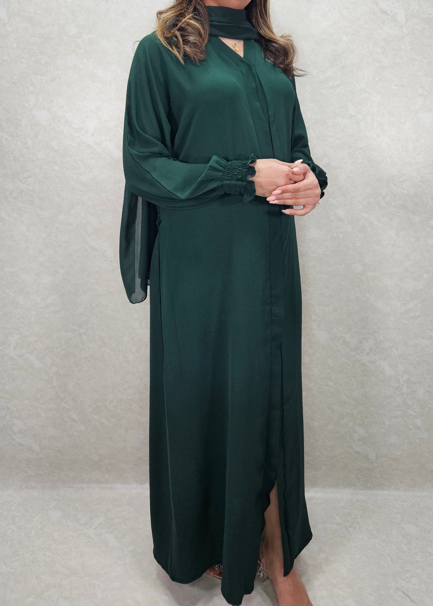 HOUSE OF DOLLS MODEST GREEN ABAYA