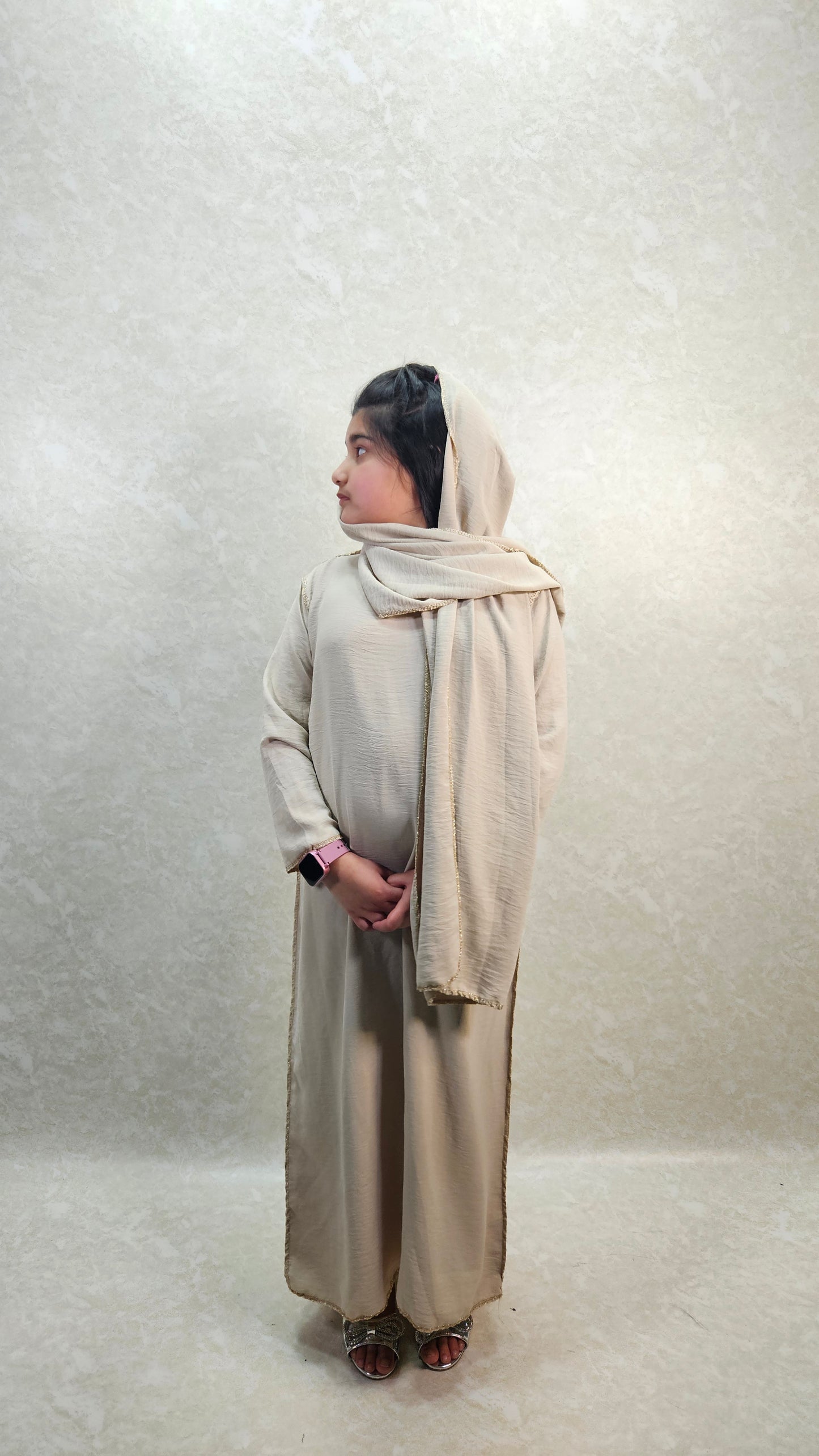 JAMIAH ABAYA IN CREAM (DAUGHTER)