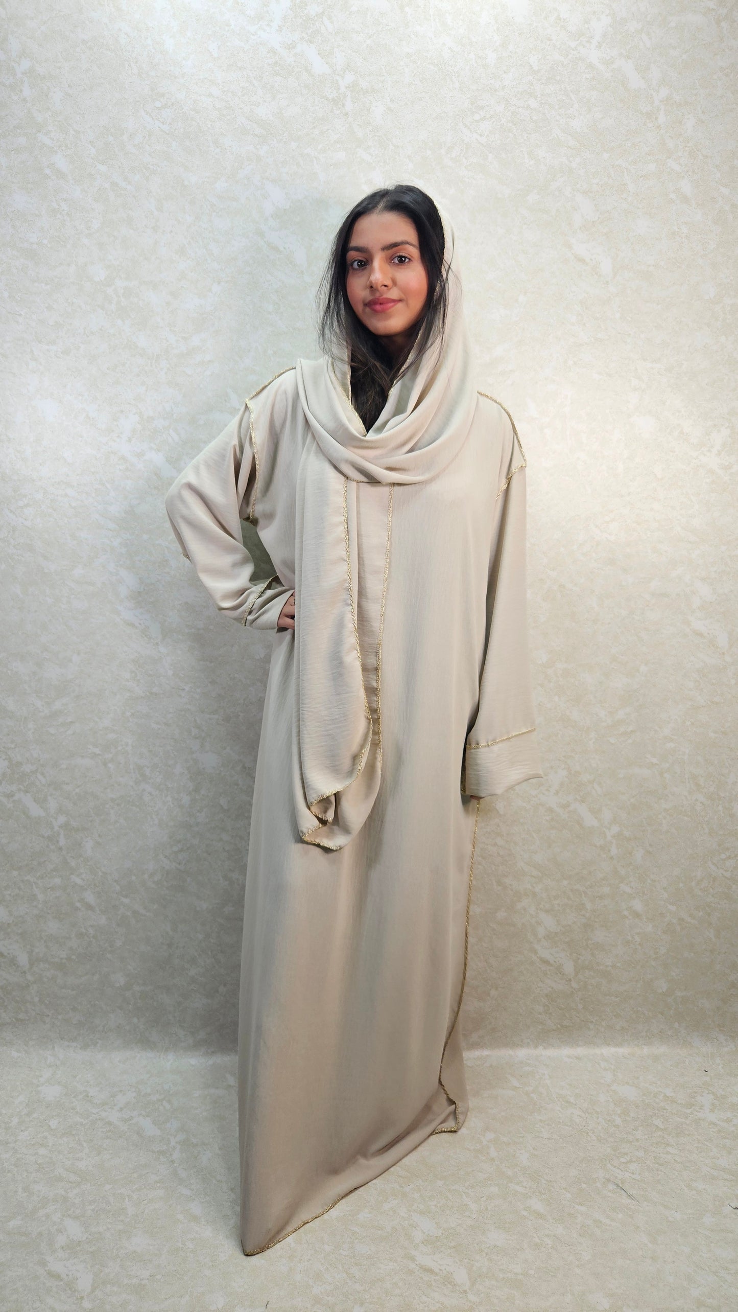 IVORY ABAYA DRESS