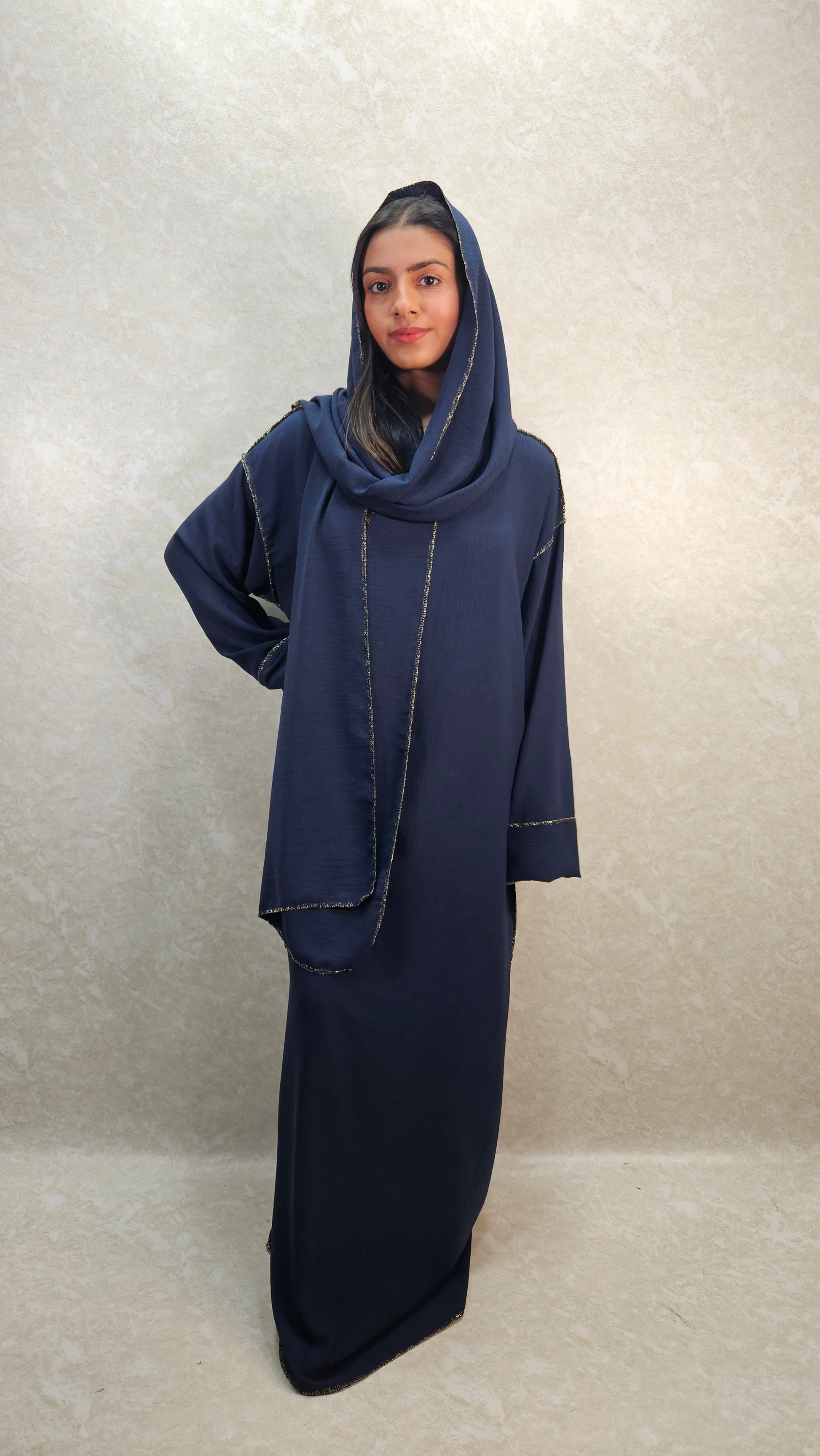 MOTHER DAUGHTER NAVY BLUE ABAYA