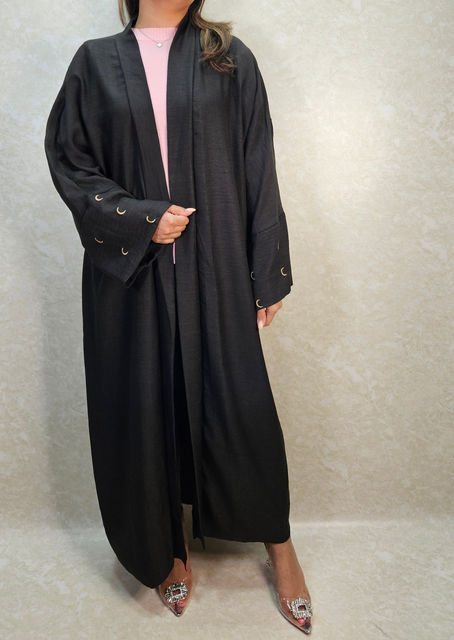 CHAND KIMONO ABAYA IN BLACK