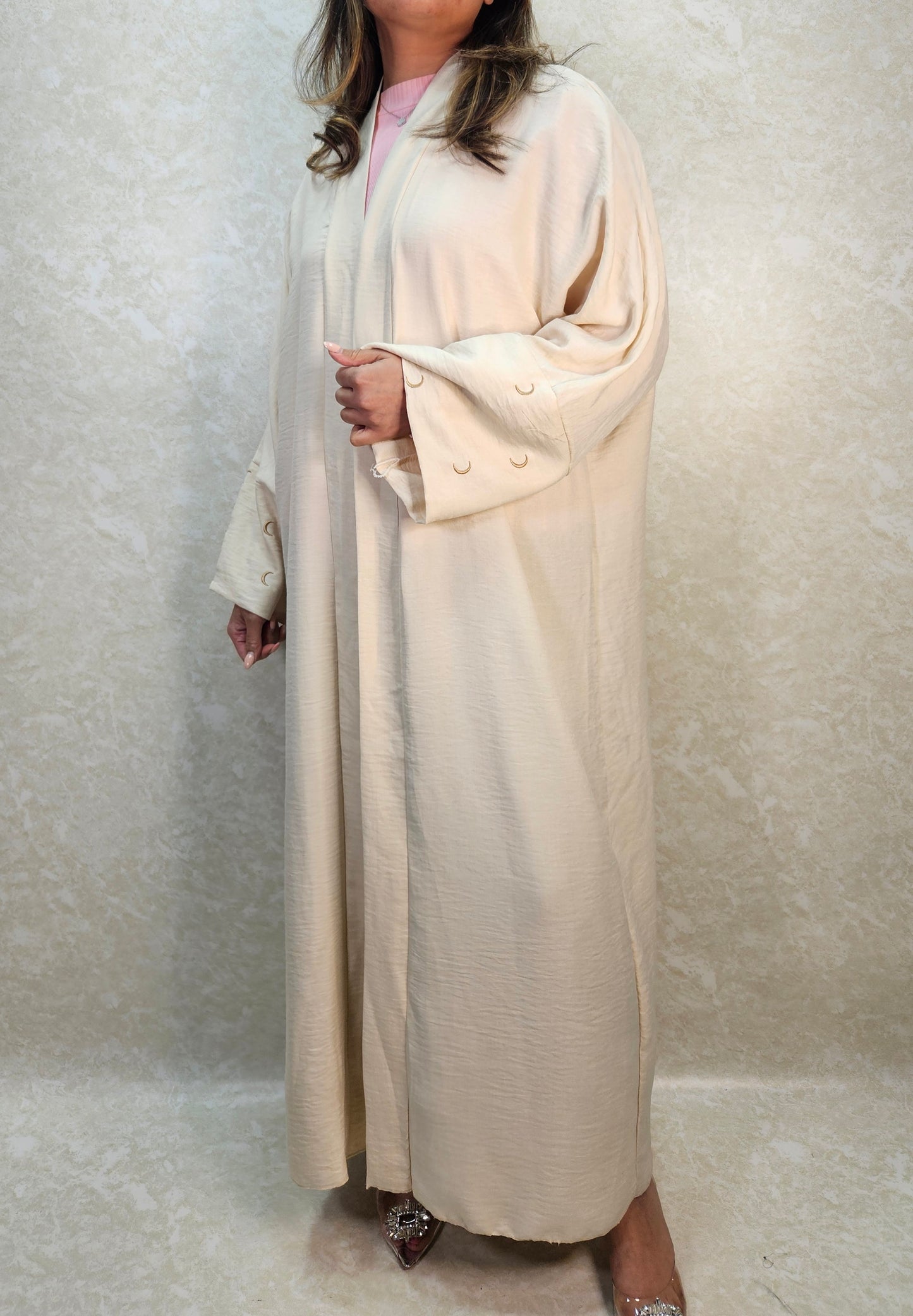 CHAND KIMONO ABAYA IN CREAM