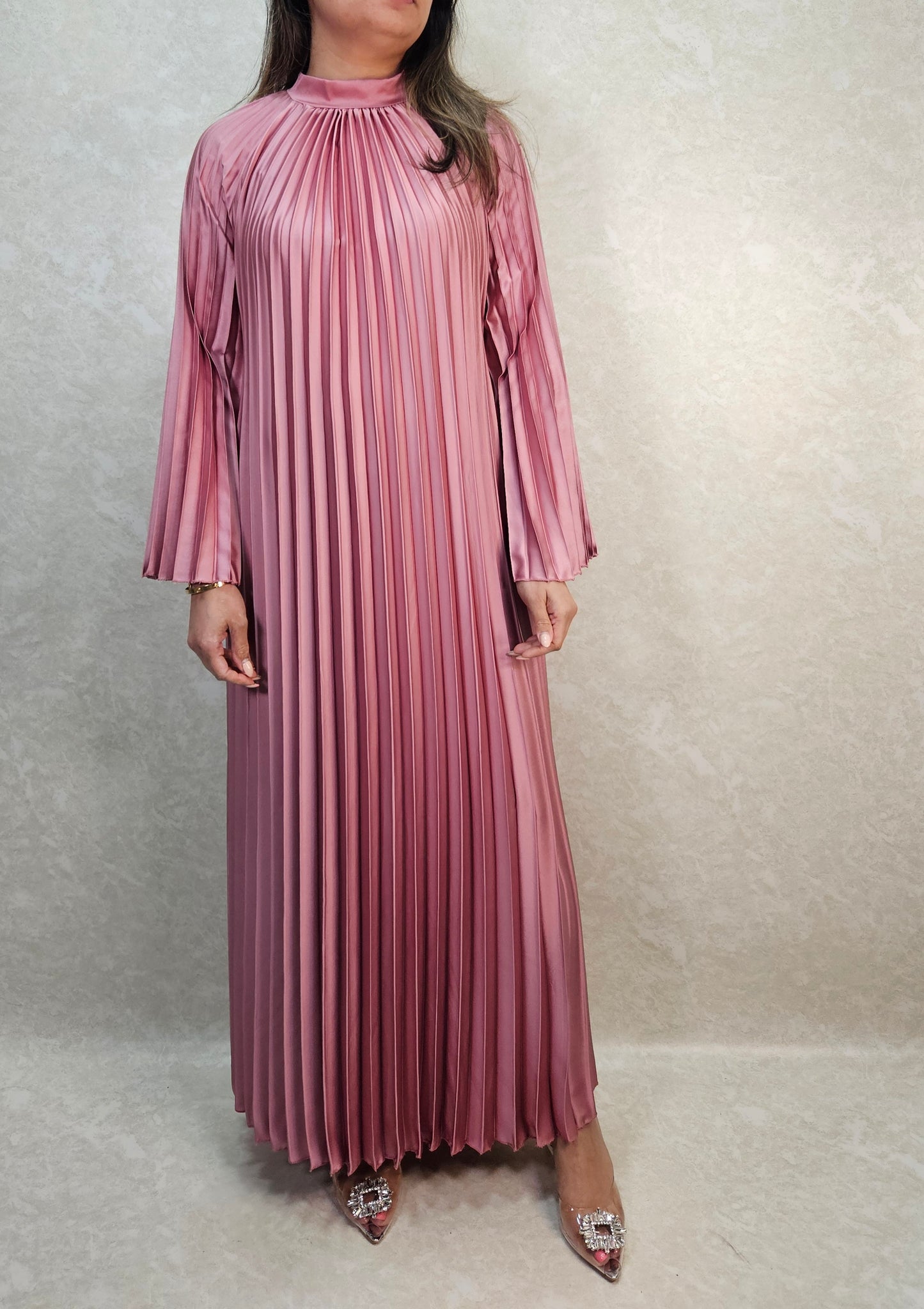 KOKO PLEATED DRESS PINK