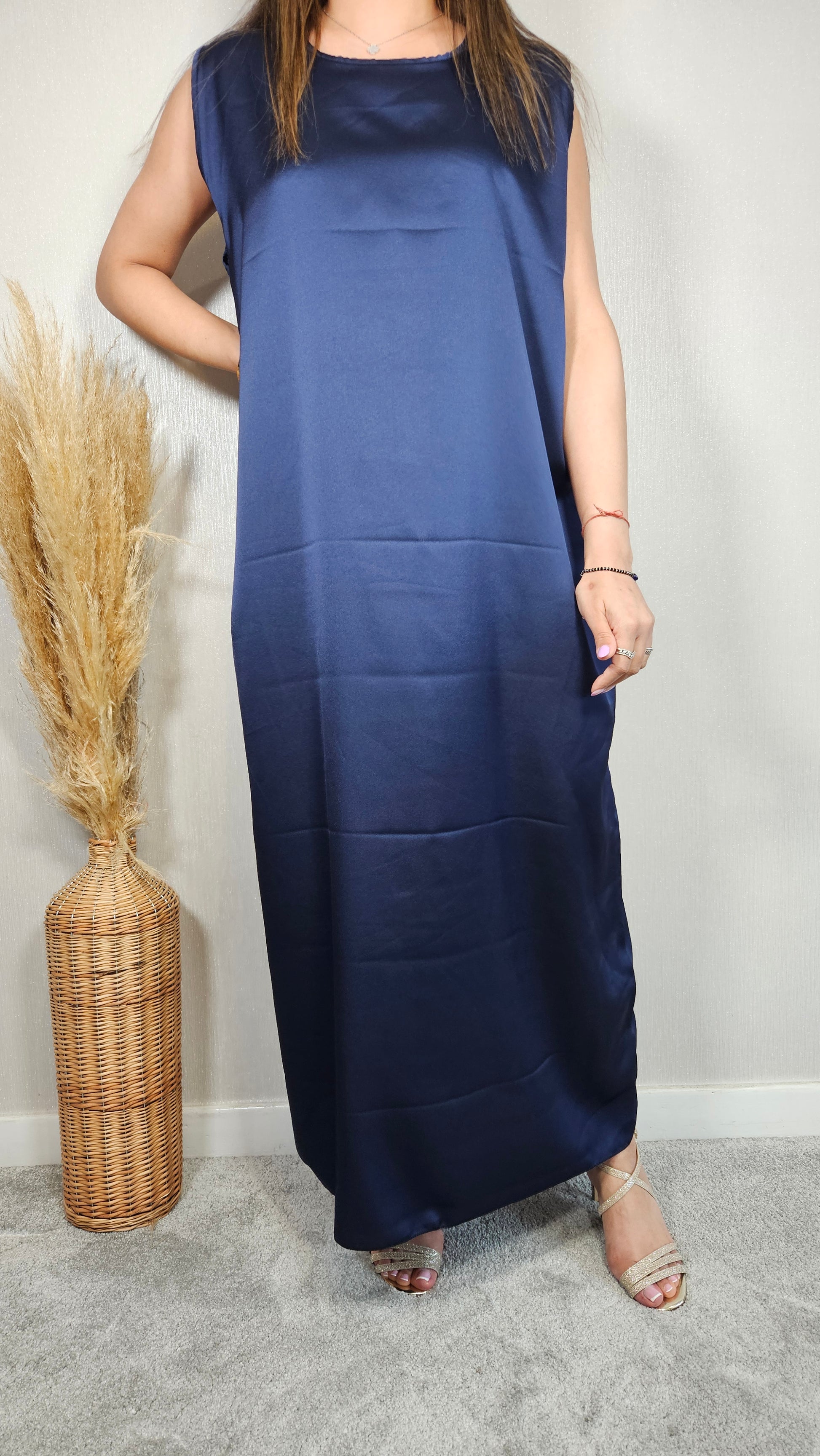 NAVY BLUE SLIP DRESS