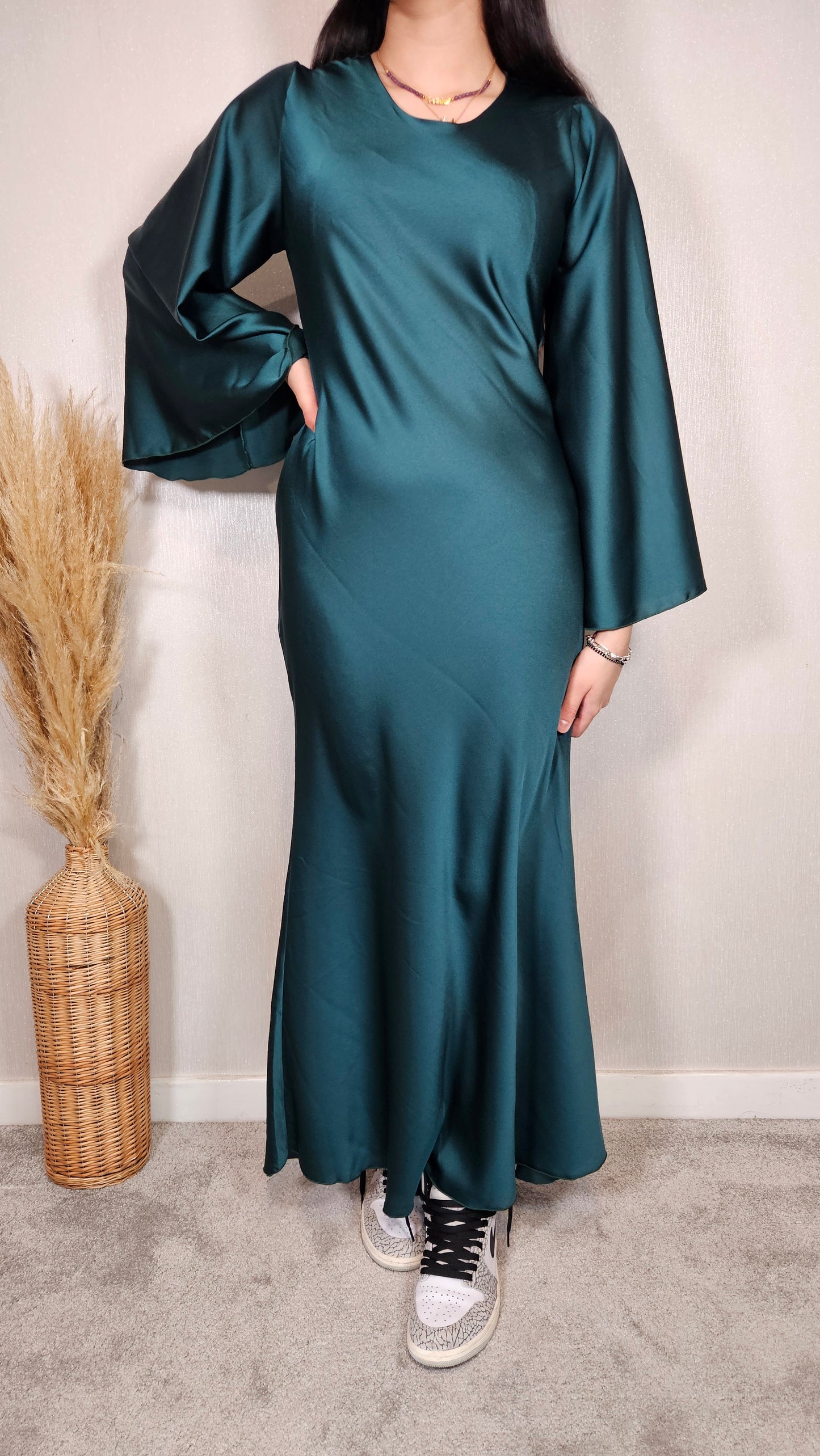 MAHA DRESS IN DARK TEAL