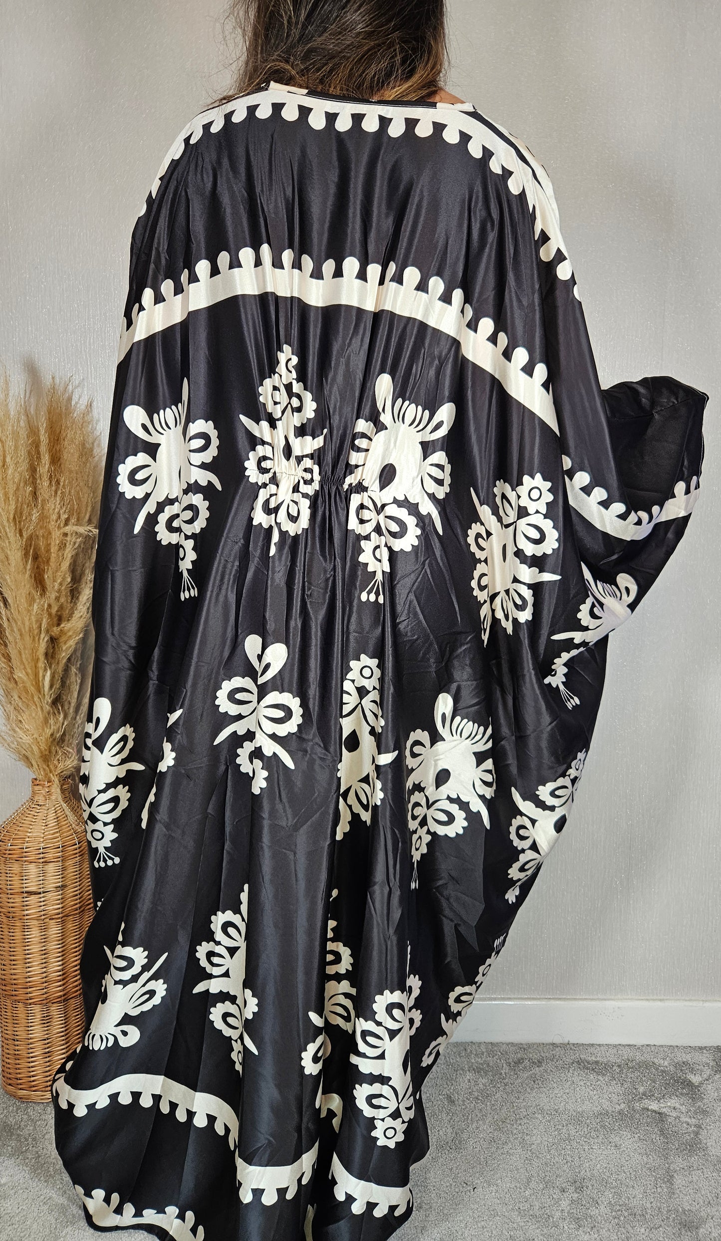 MILIA PRINTED KAFTAN BLACK