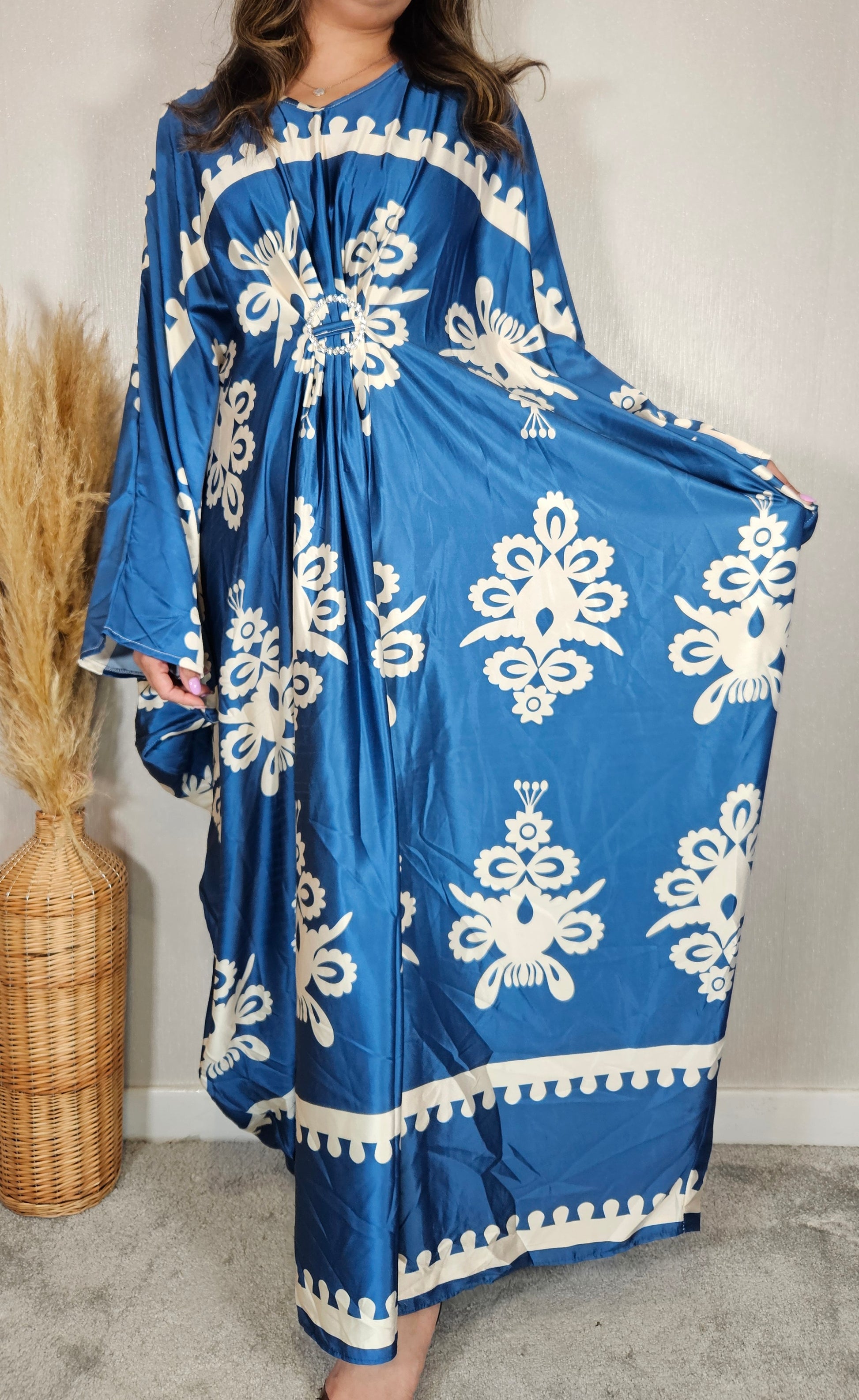  PRINTED KAFTAN BLUE