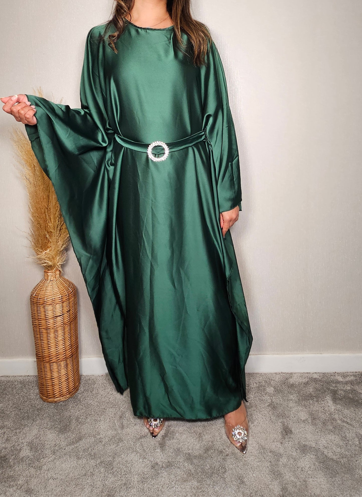 BIBA DRESS EMERALD GREEN