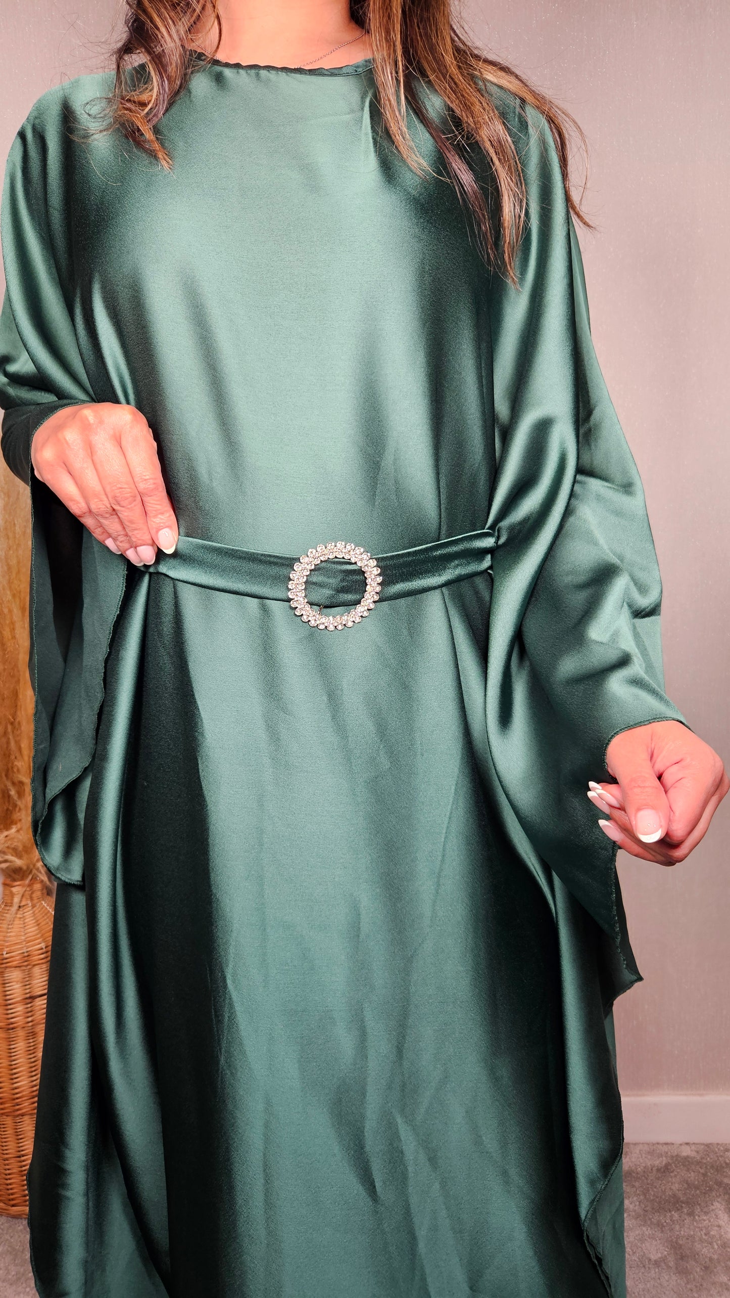 BIBA DRESS EMERALD GREEN