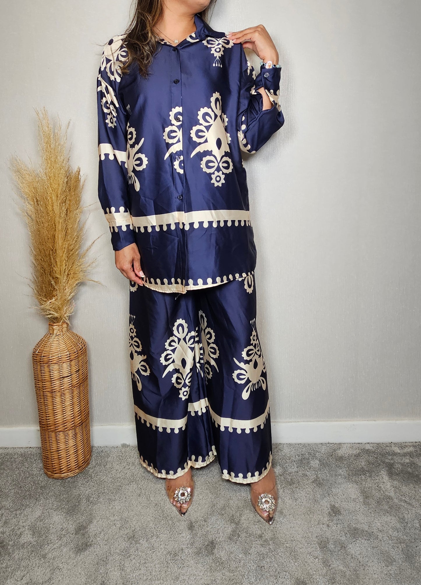 ISLA PRINTED COORD BLUE