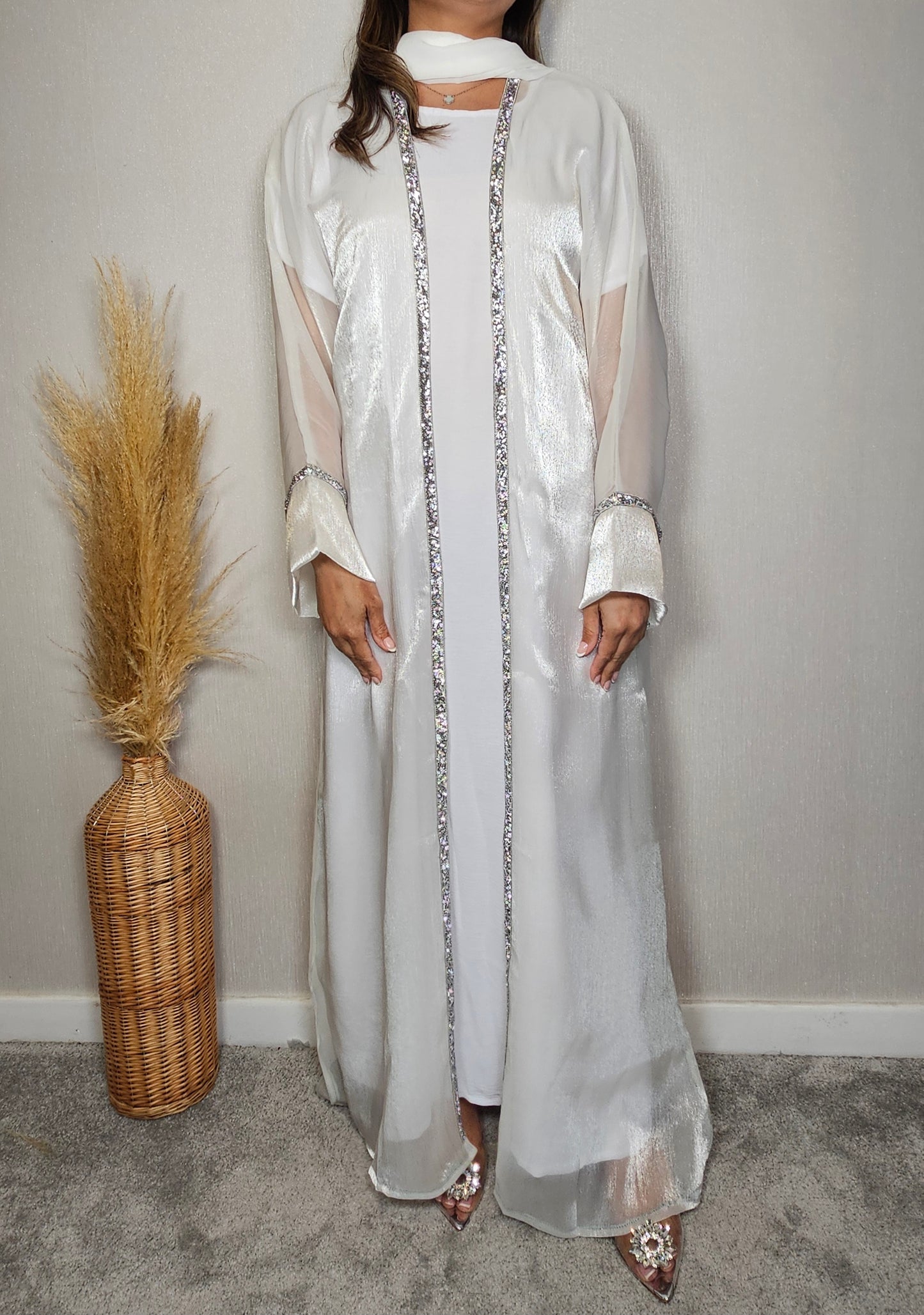 BELLA ABAYA DRESS WHITE