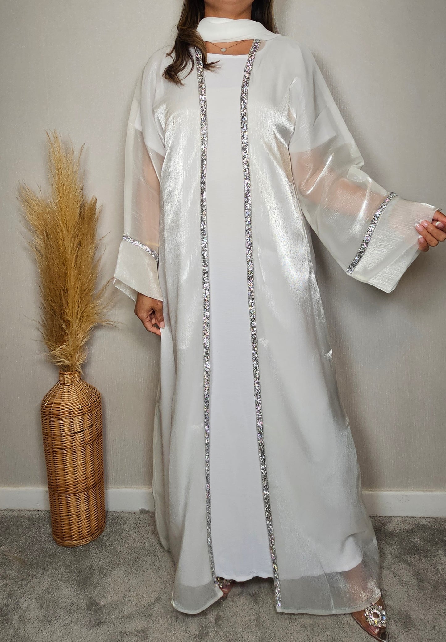 BELLA ABAYA DRESS WHITE