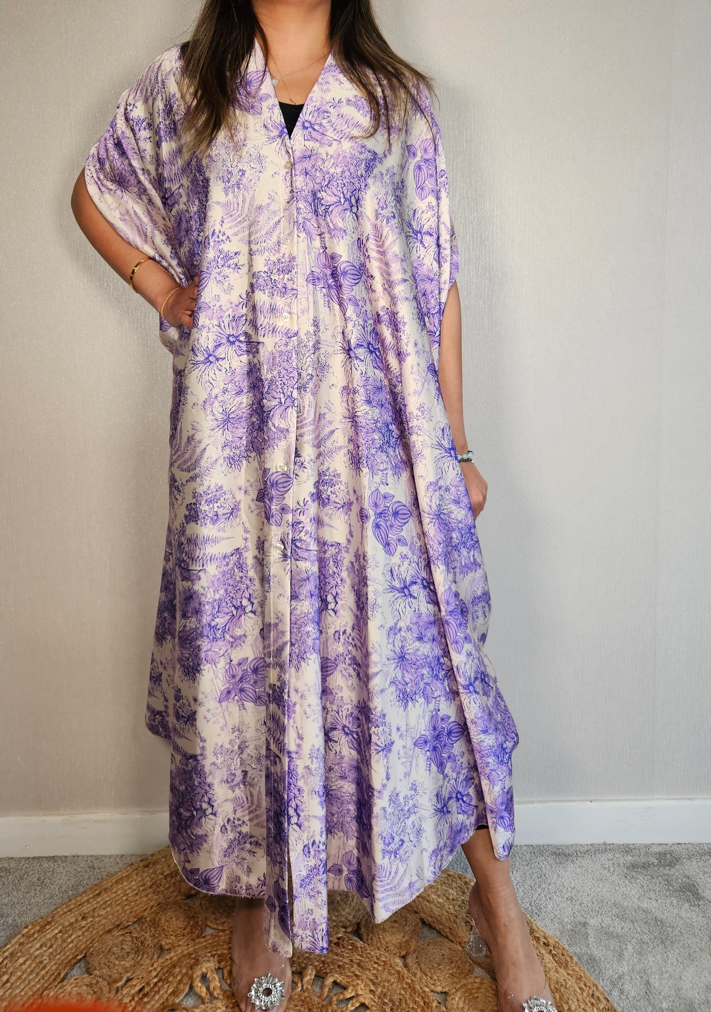 MAYA PRINTED DRESS IN PURPLE