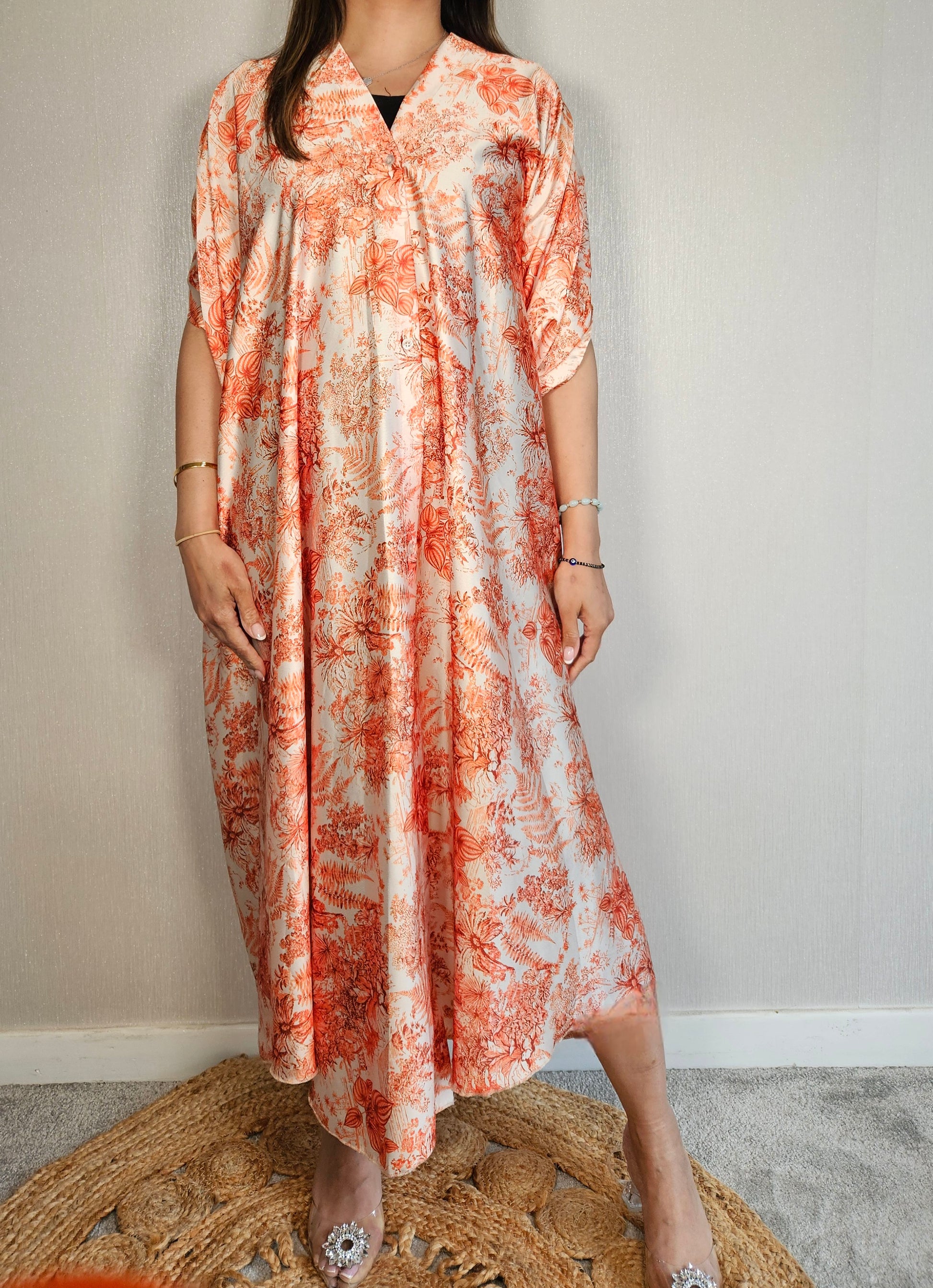 Printed kaftan dress