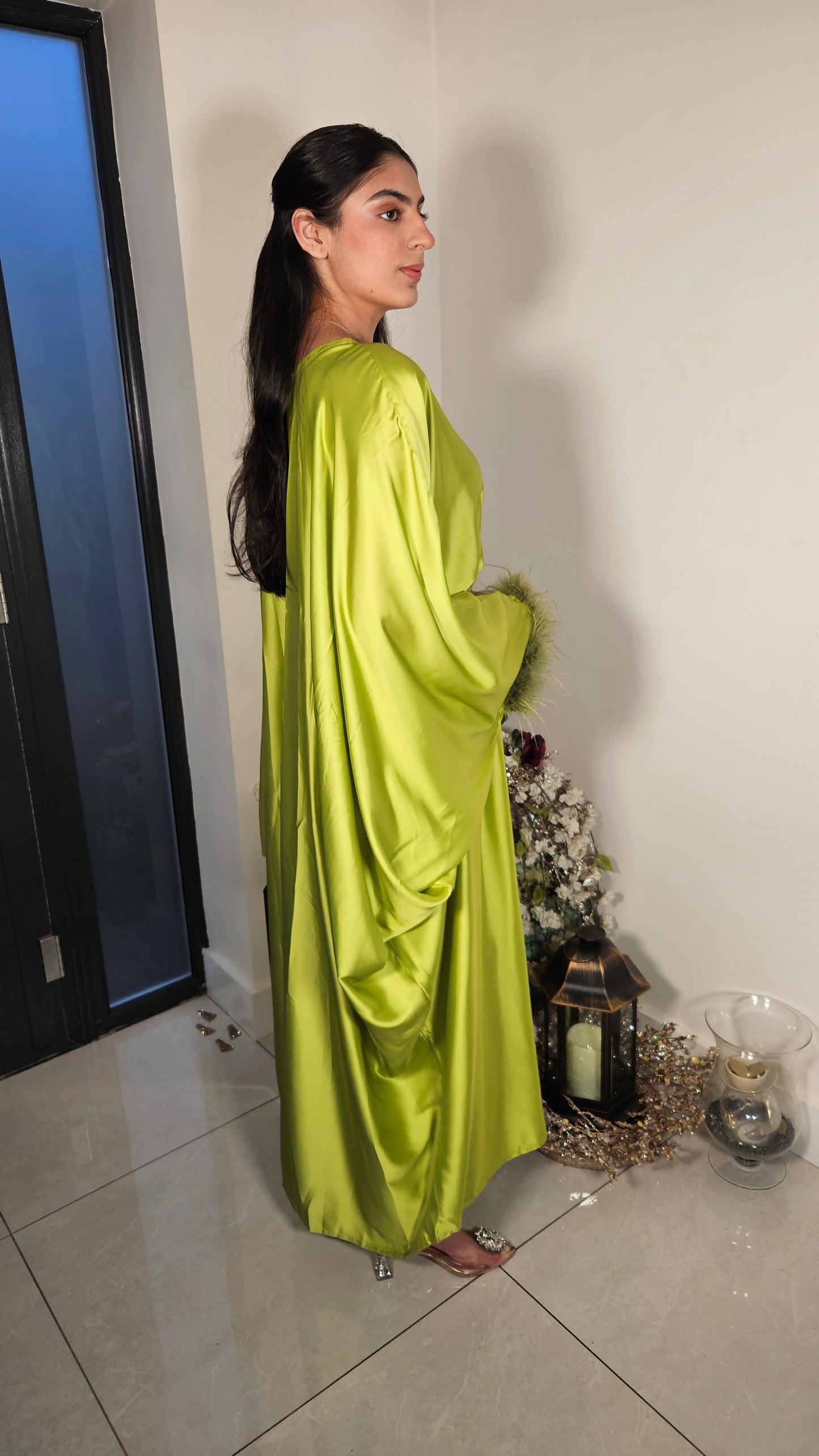 LEILA KAFTAN DRESS OLIVE