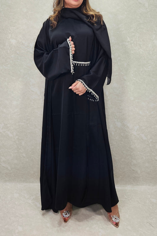 ROSALEE DIAMANTE ABAYA BLACK