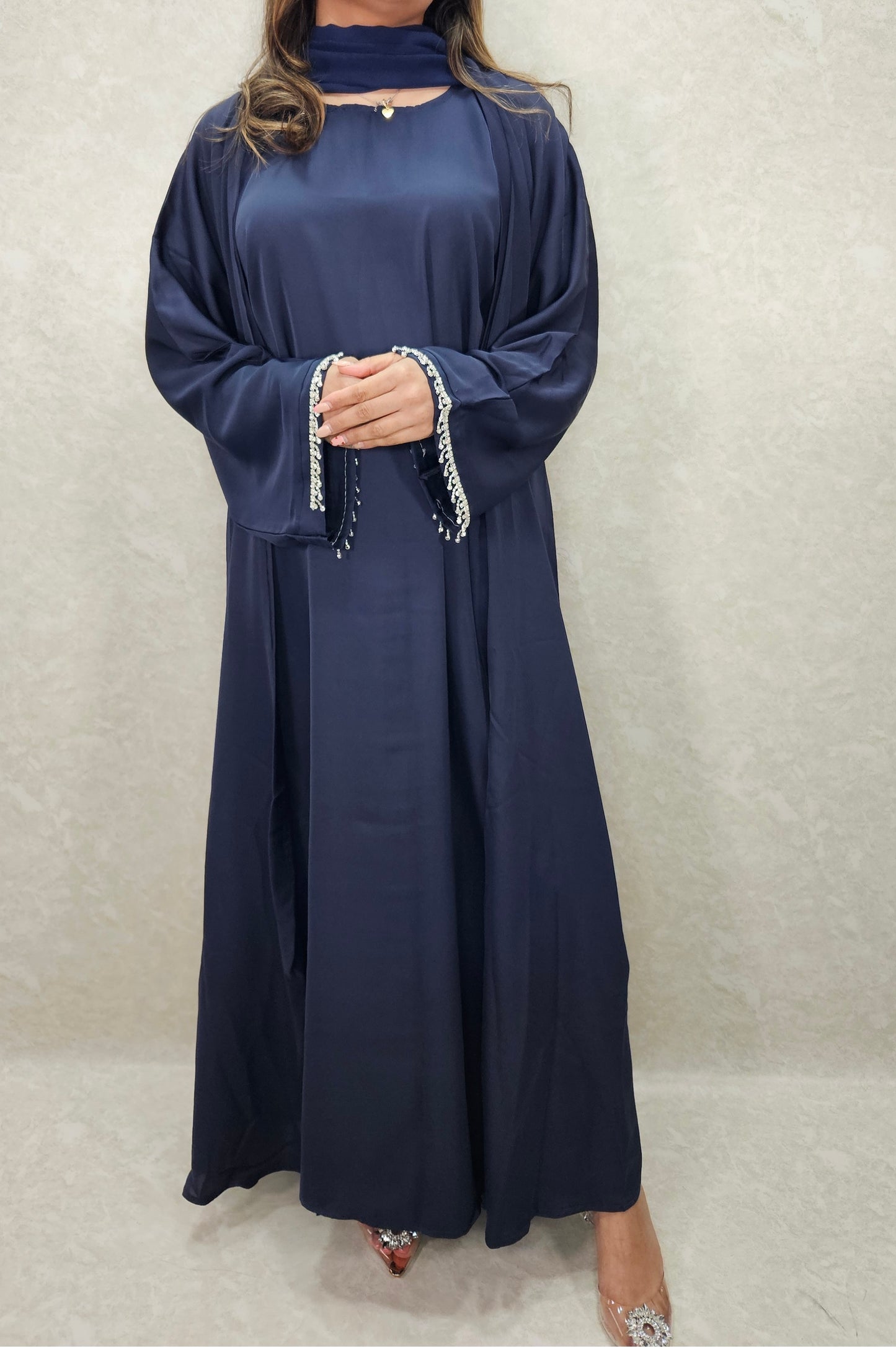 ROSALEE DIAMANTE ABAYA NAVY BLUE