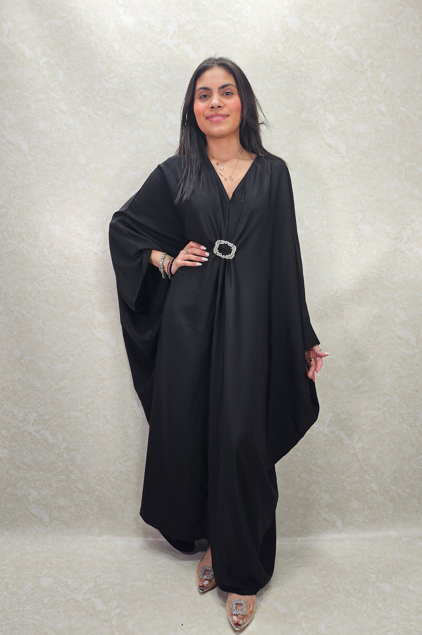 MILIA KAFTAN DRESS BLACK