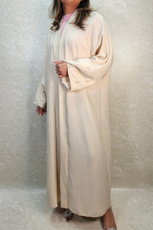 CHAND KIMONO ABAYA IN CREAM