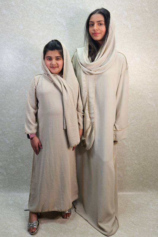 JAMIAH ABAYA IN CREAM (DAUGHTER)