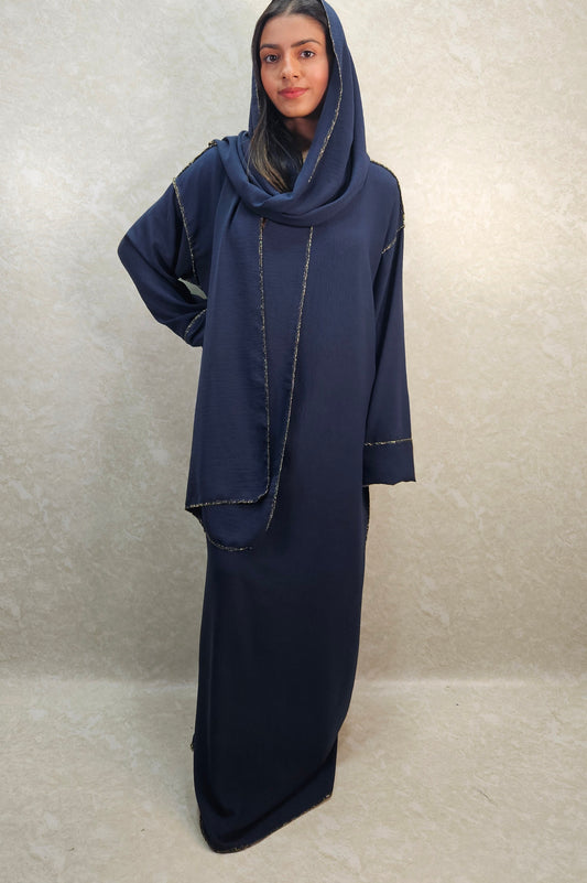 JAMIAH NAVY BLUE ABAYA