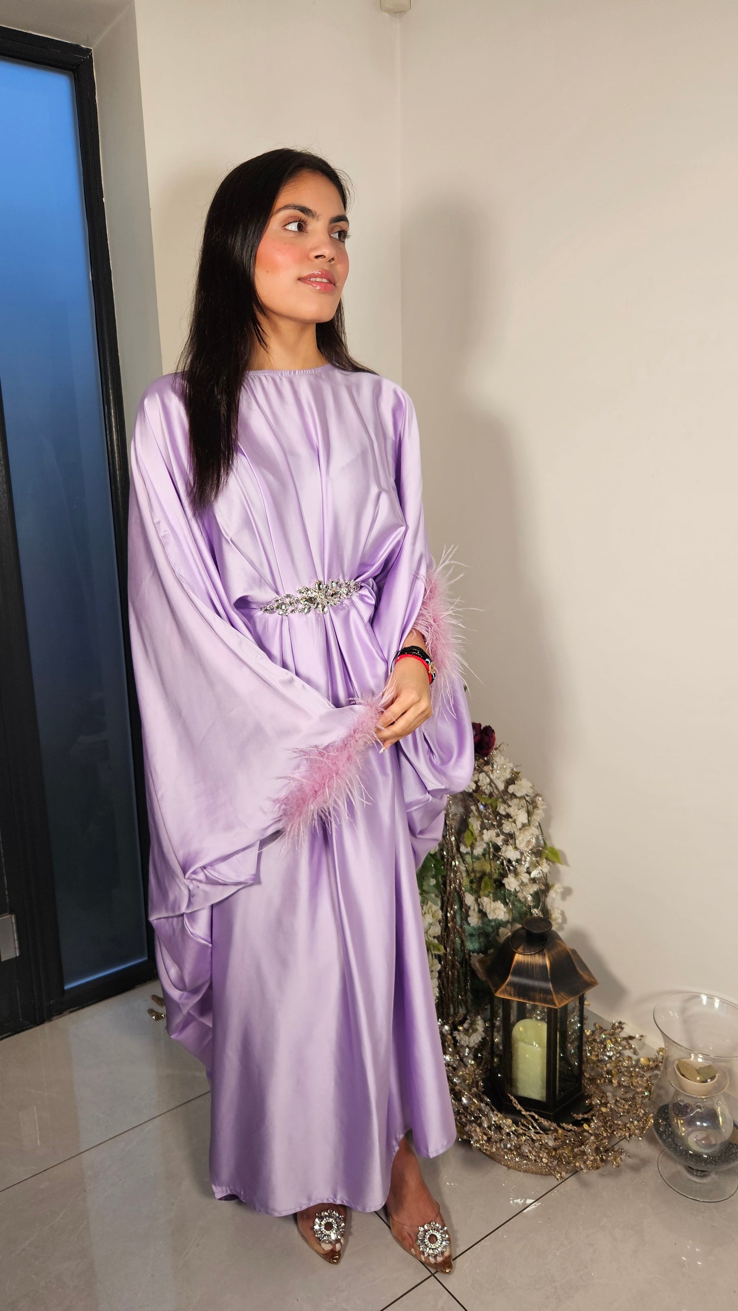 LEILA KAFTAN DRESS LILAC