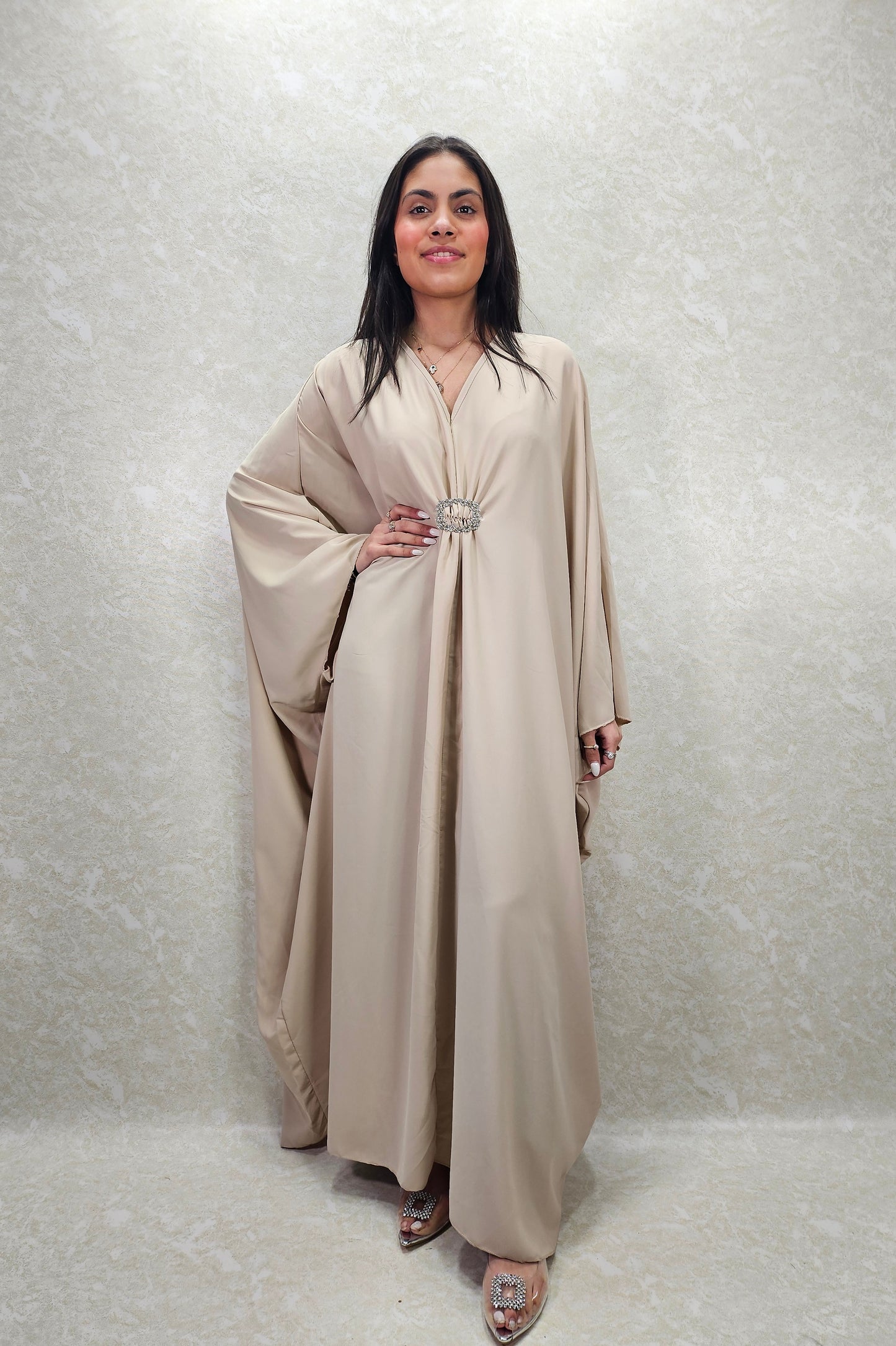 MILIA KAFTAN DRESS CREAM